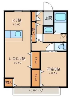 パークランドハイツ A棟【1階】の間取り