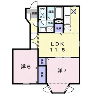 グリーンキャッスル【1階】の間取り