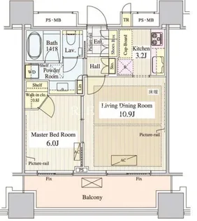 パークコート千代田富士見 ザ タワー【12階】の間取り
