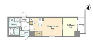 リエトコート元赤坂【6階】の間取り