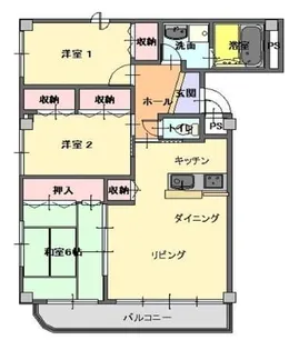 サニーレジデンス【4階】の間取り