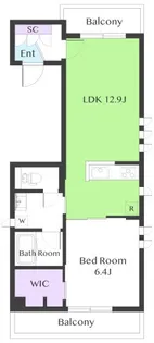 wakaba【3階】の間取り