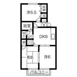 シャルマンイワイ【1階】の間取り