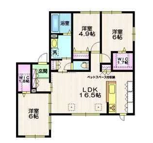 イーリス【1階】の間取り