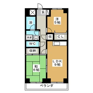 ヒルズ M1【7階】の間取り