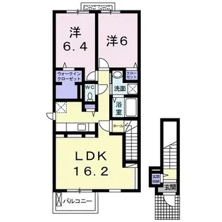 サニージェントリー A【2階】の間取り