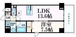 ウェスタ四条【5階】の間取り
