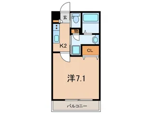 HCフラッツ魚崎II【1階】の間取り