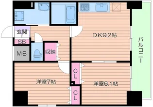 イグレック南本町【14階】の間取り