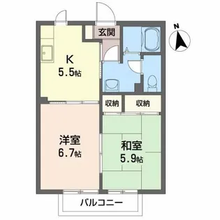 サクセスメゾン【1階】の間取り