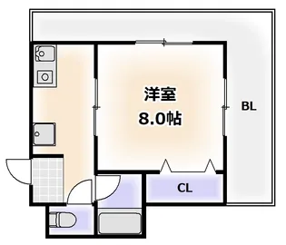 エクセル難波【4階】の間取り