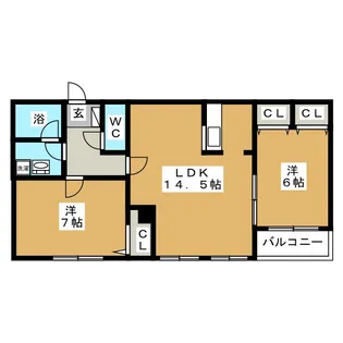 エレガンス宮の森アネックス【4階】の間取り