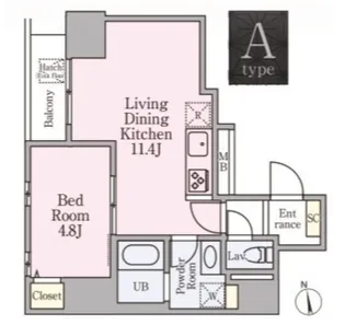 GrandeMaison浅草合羽橋【10階】の間取り