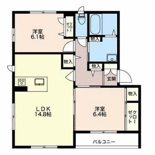 エルヴィータ【3階】の間取り