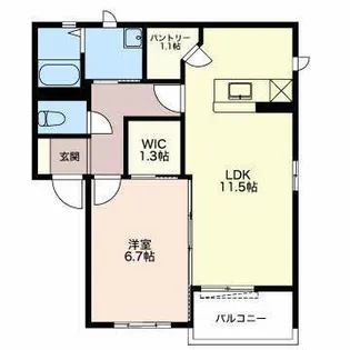 サイプレス西千代田【2階】の間取り