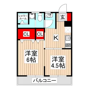 グリーン赤塚【4階】の間取り