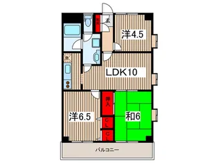 都マンション【3階】の間取り