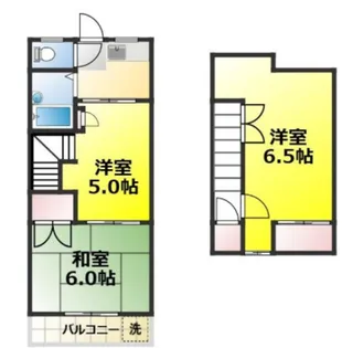 ハイツ中村園B【2階】の間取り