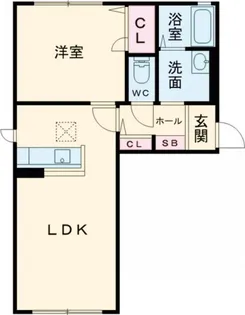 ヴェルドミールII【1階】の間取り