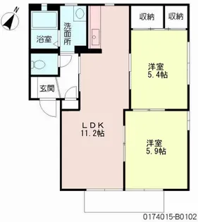 シャーメゾン・K B棟【1階】の間取り