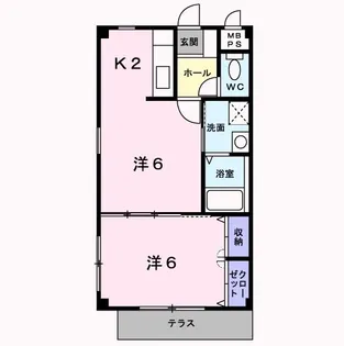 ジュネスコ-ト【1階】の間取り