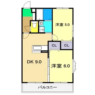 ハイツ六泉III【4階】の間取り