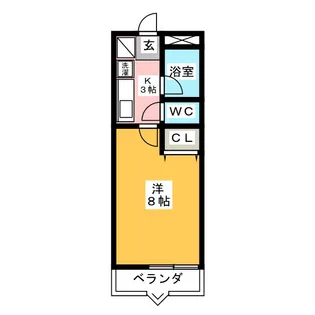 セラヴィながしの【2階】の間取り