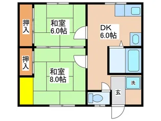 コスモスマンション【2階】の間取り