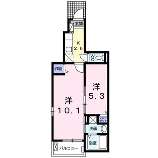 サウスブルック【1階】の間取り