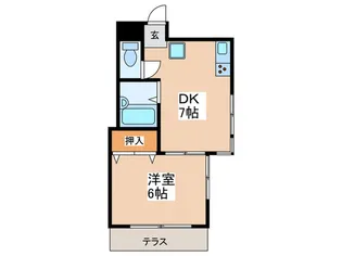 クレセントハイツ【1階】の間取り