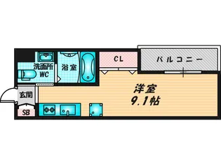 リビングライフ長瀬WEST【2階】の間取り