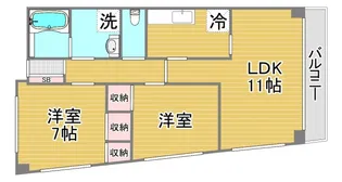 サンバレー・ファイブ【3階】の間取り