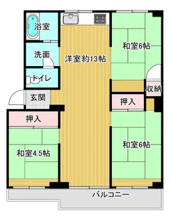 牧野ハイム2号棟【5階】の間取り