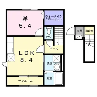 プラシード エイワン【2階】の間取り