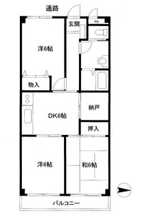 グランデール南町田【3階】の間取り