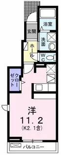 ラフィーネ福生【1階】の間取り