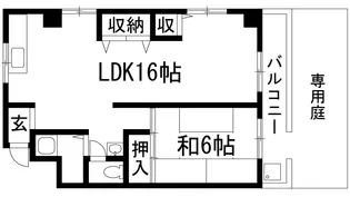 スカイハイツ【1階】の間取り