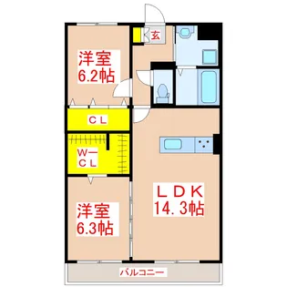 ブルーサンシャイン II【3階】の間取り
