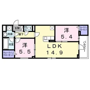 CREVANCE荒川【1階】の間取り