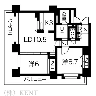 ヴェルドミール裏参道【10階】の間取り