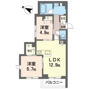 コンスティテューション【2階】の間取り