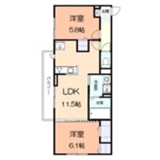 オルテンシア【3階】の間取り
