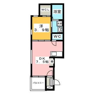 La Fille Gokiso【2階】の間取り