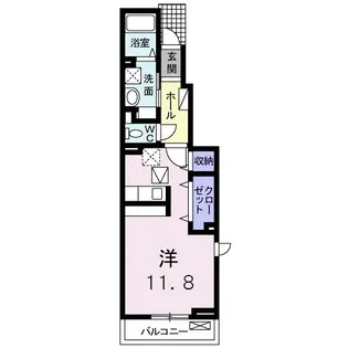 ラフォーレ足利II【1階】の間取り