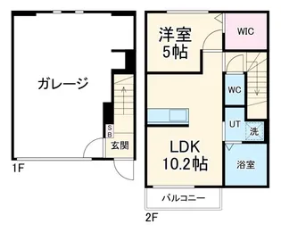 フィールズ金田 弐番館の間取り