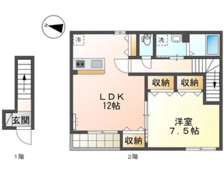 メルべール・クレシア【2階】の間取り