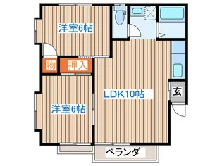 シティ郡山A【1階】の間取り