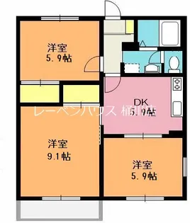SHMジュネスドミールB【2階】の間取り