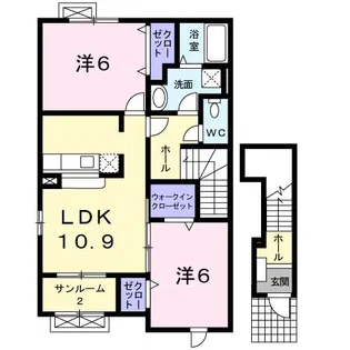 モンソレイユII【2階】の間取り
