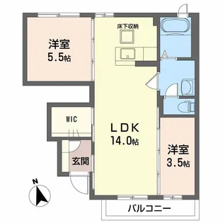 シャーメゾンノウミ【1階】の間取り